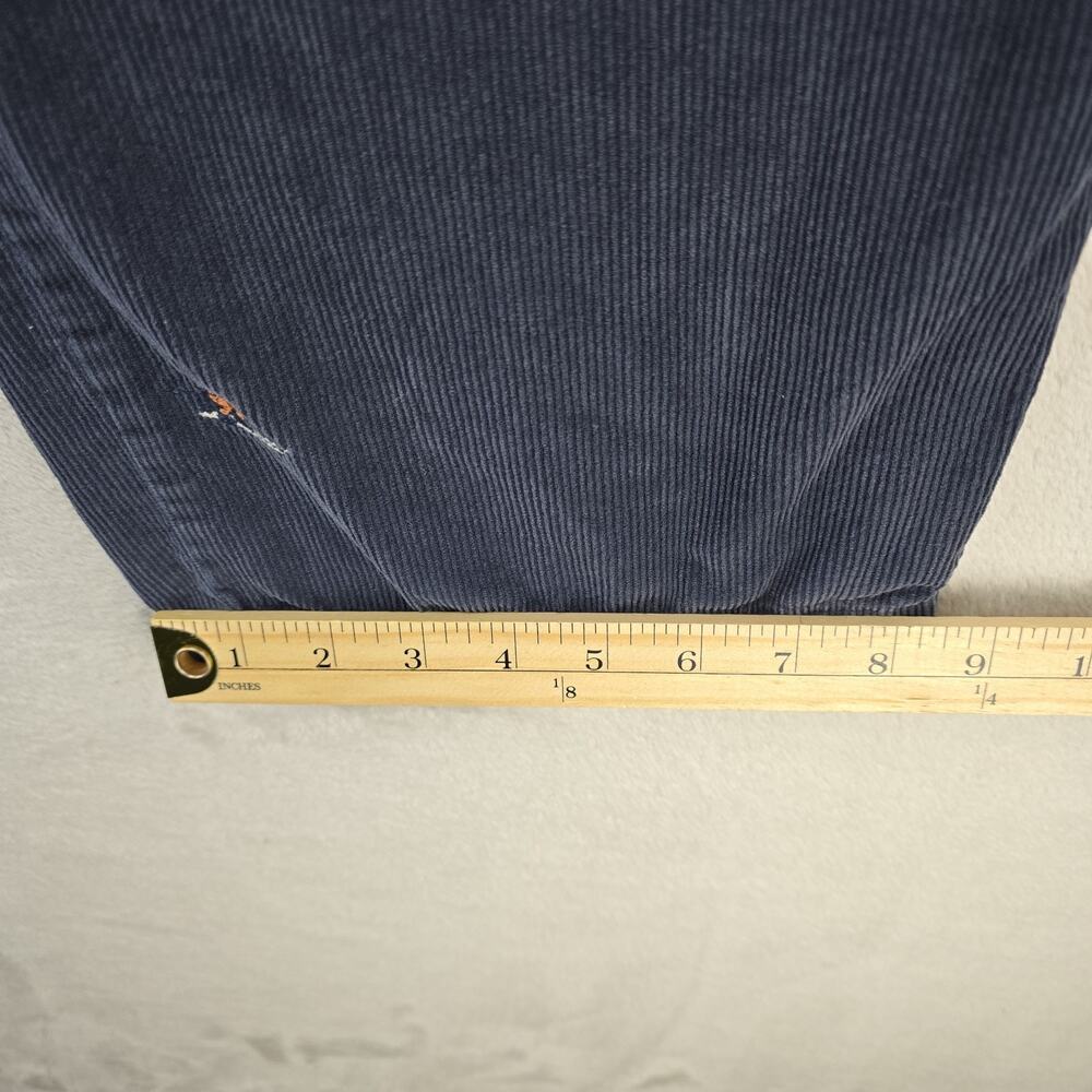 J.CREW Relaxed Corduroy Pants Mens 34x32 (Fits 33x30) Blue Ski Embroidered - Picture 12 of 14